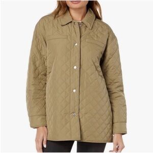 Isle Jacobsen Art34 Quilted Barn Shacket Jacket Sage Tan size 10